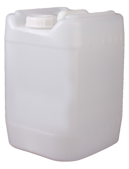 5GALLON WHITE TIGHTHEAD RECTANGULAR HDPE WITH 70MM NECK