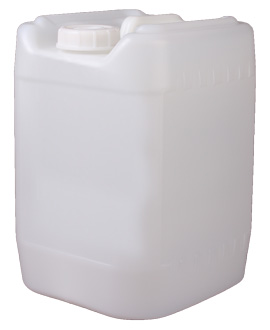 2.5GALLON WHITE TIGHTHEAD RECTANGULAR HDPE WITH 63MM NECK