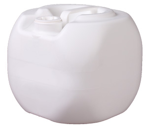 3GALLON WHITE EURO ROUNDED TIGHTHEAD SQUARE HDPE WITH 56MM NECK