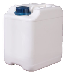 6LITER WHITE TIGHTHEAD RECTANGULAR HDPE WITH 50MM NECK