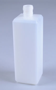 12OZ CLEAR BEVELED SQUARE HDPE WITH 22-415 NECK FINISH