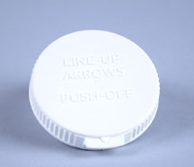 33MM WHITE PP SNAP CHILD RESISTANT CAP (CRC)