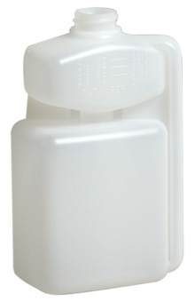 16OZ WHITE CUSTOM DUAL CHAMBER MEASURE TOP HDPE WITH 28-400 NECK FINISH