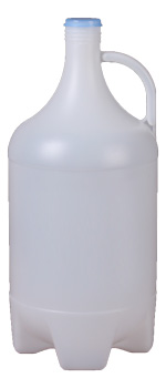1GALLON NATURAL SERIES E FOOTED ROUND HDPE WITH 38-439 NECK FINISH