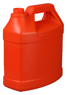 5QUART WHITE SQUAT F-STYLE OBLONG HDPE WITH 38-400 NECK FINISH
