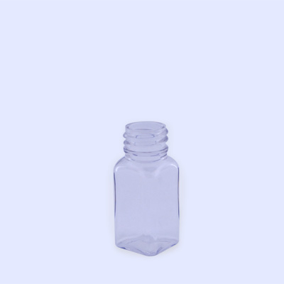 0.5OZ CLEAR FRENCH SQUARE PET WITH 20-410 NECK FINISH
