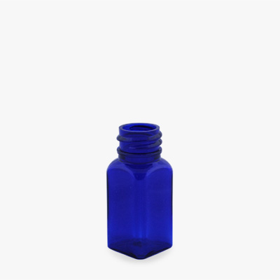 0.5OZ BLUE FRENCH SQUARE PET WITH 20-410 NECK FINISH