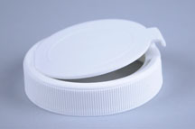 53MM WHITE RIB SIDE PP FLIP TOP THUMBLE EZY CLOSURE