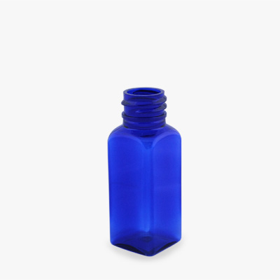 1OZ BLUE FRENCH SQUARE PET WITH 20-410 NECK FINISH