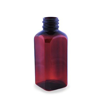 2OZ RED FRENCH SQUARE PET WITH 20-410 NECK FINISH