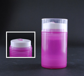 50ML CLEAR AIRLESS COMPACT JAR ROUND PP