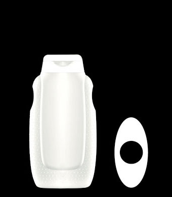 250ML TACTILE OVAL HDPE WITH 23MM NECK