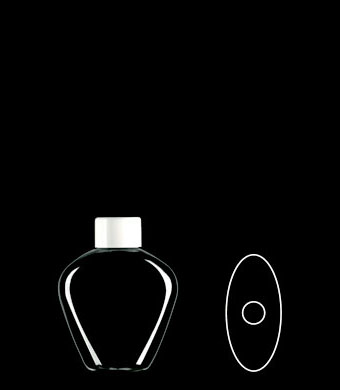 100ML VANILLA OVAL PETG WITH 18-415 NECK FINISH