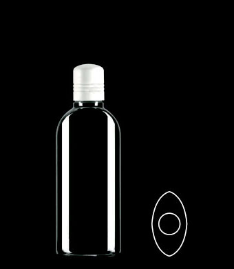 150ML TALL FLAT OVAL PETG WITH 24-415 NECK FINISH