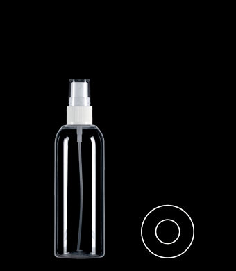 150ML TALL BOSTON ROUND PET WITH 20-410 NECK FINISH