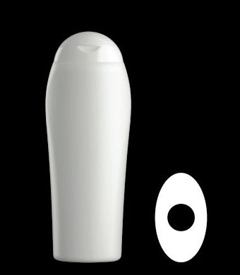 250ML EVOLUTION OVAL HDPE WITH 21MM NECK