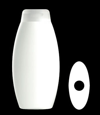 400ML VOGUE-BIO OVAL HDPE WITH 22MM NECK