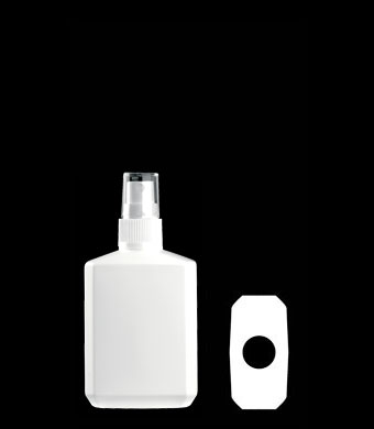 100ML BEVELLED RECTANGULAR HDPE WITH 20-410 NECK FINISH