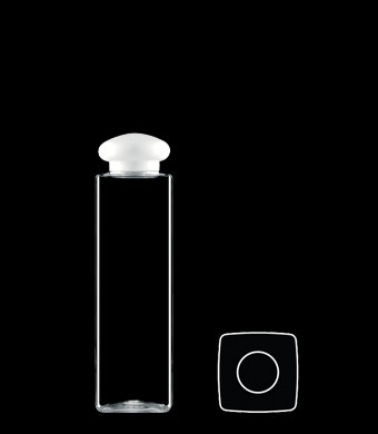 200ML TALL SQUARE PET WITH 24-410 NECK FINISH