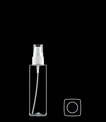 100ML TALL SQUARE PET WITH 20-410 NECK FINISH