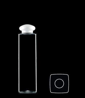 250ML TALL SQUARE PET WITH 24-410 NECK FINISH