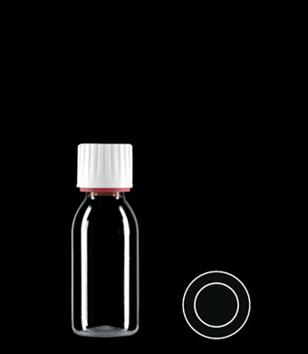 100ML PHARMA ROUND PET WITH 28MM NECK