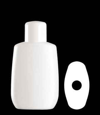 400ML DUMPY FLAT OVAL HDPE WITH 22MM NECK