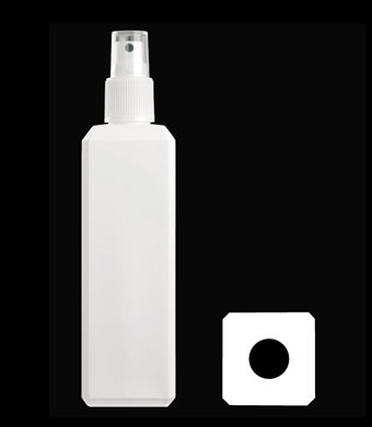 250ML BEVELLED SQUARE HDPE WITH 22-415 NECK FINISH