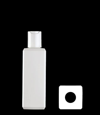 200ML BEVELLED SQUARE HDPE WITH 24-410 NECK FINISH