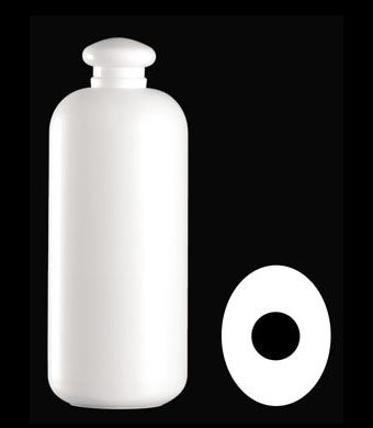 500ML ALPHA OVAL HDPE WITH 24-410 NECK FINISH