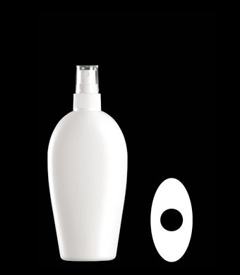 150ML ALMOND OVAL HDPE WITH 20-410 NECK FINISH