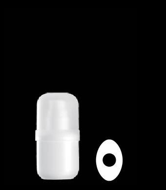 50ML WHITE HDPE MIRAGE OVAL HDPE WITH 20-410 NECK FINISH
