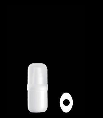 25ML MIRAGE OVAL HDPE WITH 15-415 NECK FINISH