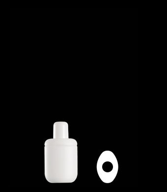 25ML MIRAGE OVAL HDPE WITH 15-415 NECK FINISH