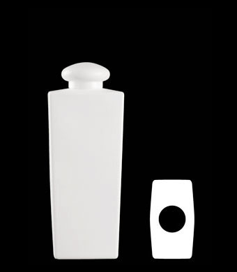 200ML TAPERED RECTANGULAR HDPE WITH 24-410 NECK FINISH
