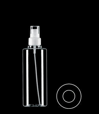 200ML SHORT TUBULAR ROUND PETG WITH 22-410 NECK FINISH
