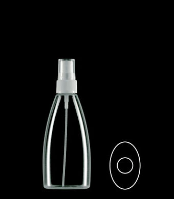100ML ZAFFIRO OVAL PETG WITH 20MM NECK