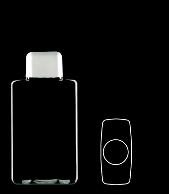 300ML RECTANGULAR PETG WITH 22MM NECK