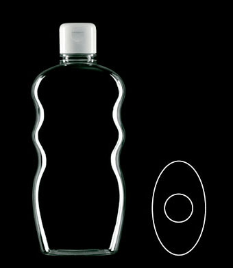 500ML SILHOUETTE OVAL PETG WITH 31MM NECK