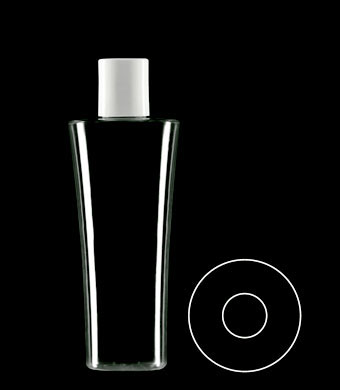 250ML TAPERED TUBULAR OVAL PETG WITH 24-410 NECK FINISH