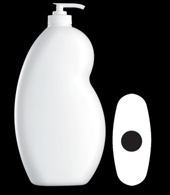 750ML PULSE OVAL HDPE WITH 28-400 NECK FINISH
