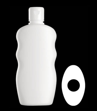 500ML SILHOUETTE OVAL HDPE WITH 31MM NECK