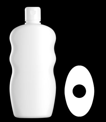 750ML SILHOUETTE OVAL HDPE WITH 31MM NECK