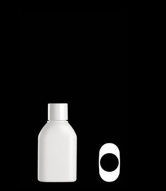 50ML MONACO OVAL HDPE WITH 20-415 NECK FINISH
