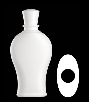 350ML WAISTED OVAL HDPE WITH 24-415 NECK FINISH