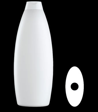 750ML VOGUE OVAL HDPE WITH 23MM NECK