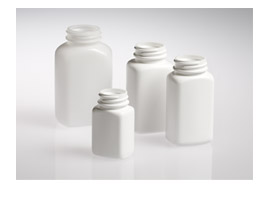 225CC WHITE PACKER OBLONG HDPE WITH 38-400 NECK FINISH