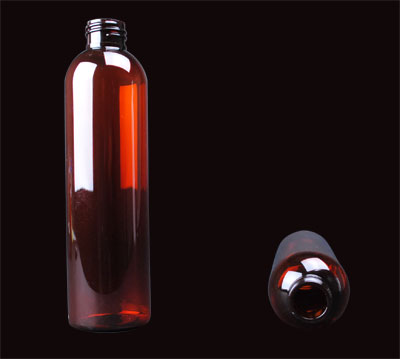 8OZ AMBER COSMO ROUND PET - 24-410