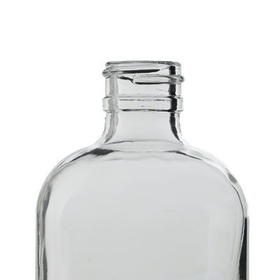 8OZ FLINT BOSTON ROUND GLASS BOTTLE - 24-400 NECK-detail image