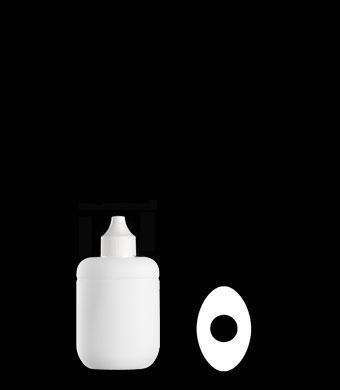 50ML MIRAGE OVAL HDPE WITH 20-410 NECK FINISH